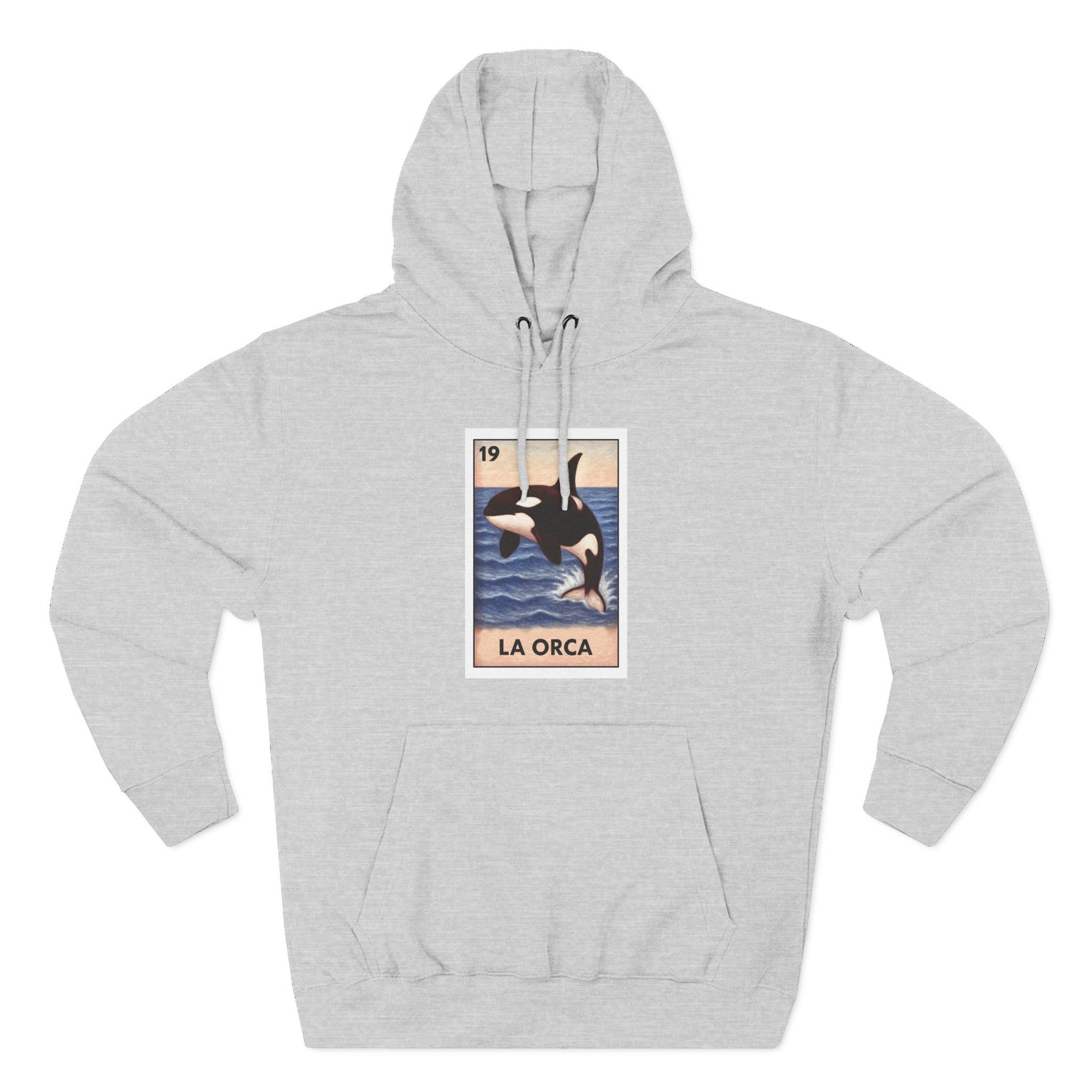 Orca Lotería Unisex - Pull-Over Cotton Blend Fleece Hoodie (La Orca)