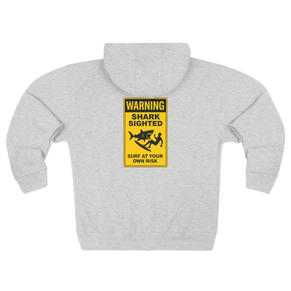 Shark Sighted Unisex - Zip Cotton Blend Fleece Hoodie