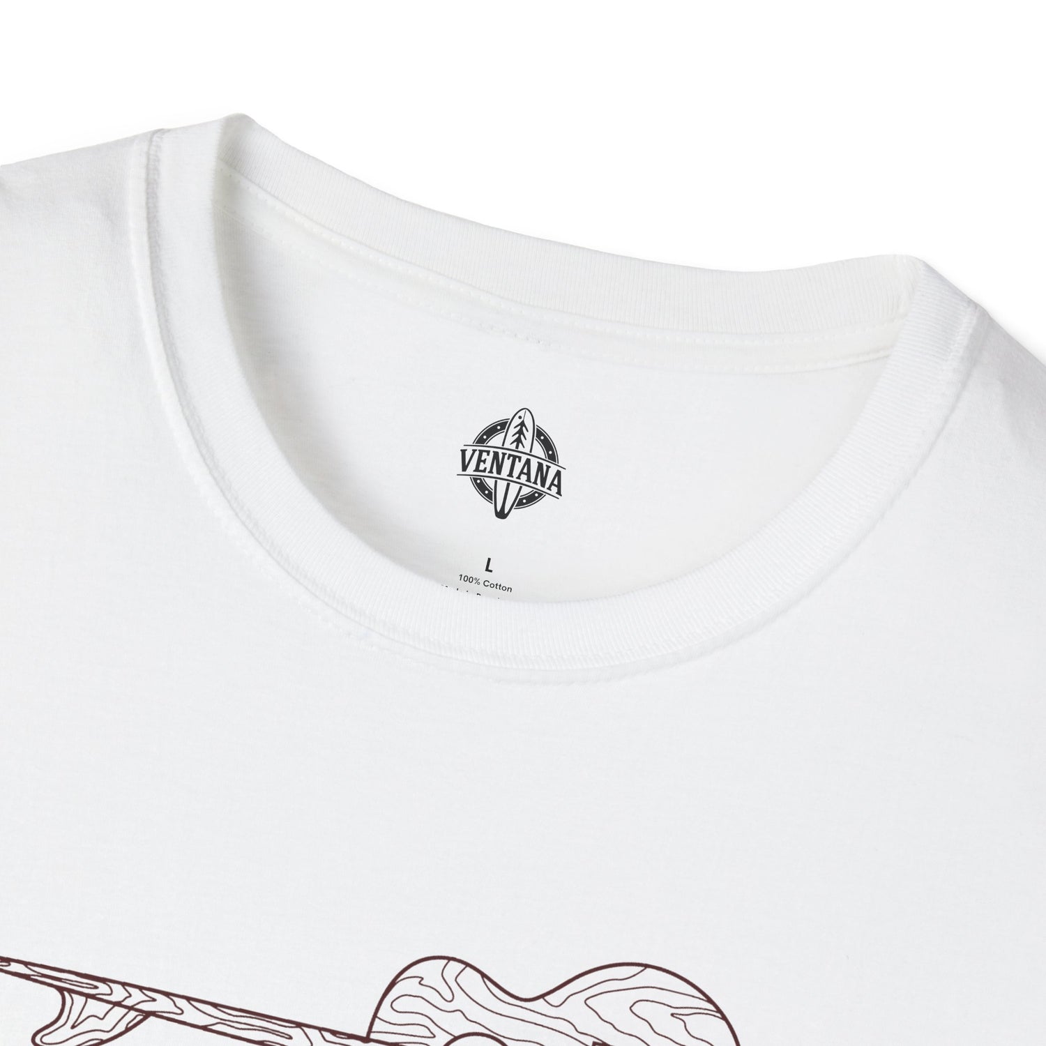 Ventana Santa Cruz Guitar Collab Unisex - Soft Style U.S. Cotton T-Shirt