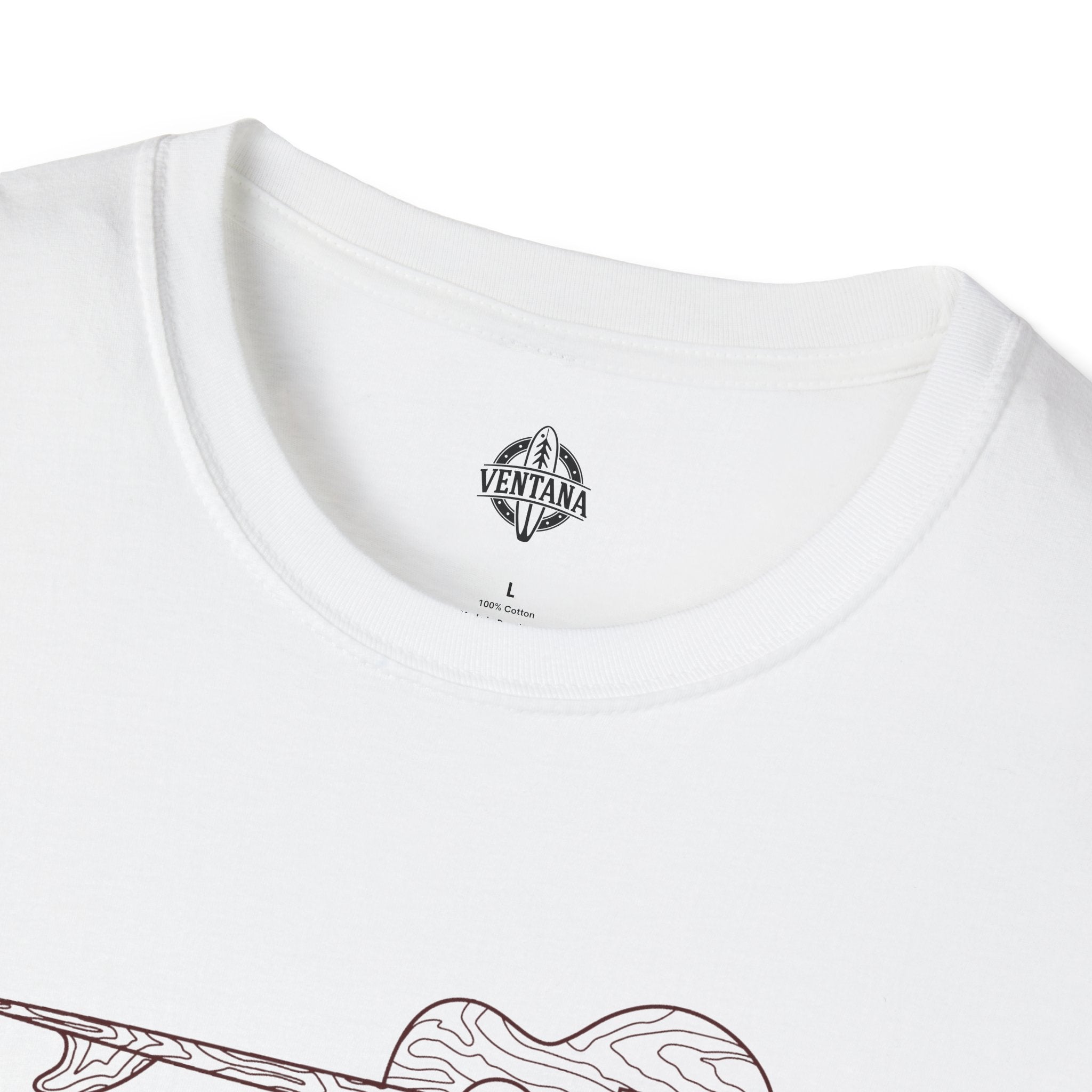 Ventana Santa Cruz Guitar Collab Unisex - Soft Style U.S. Cotton T-Shirt