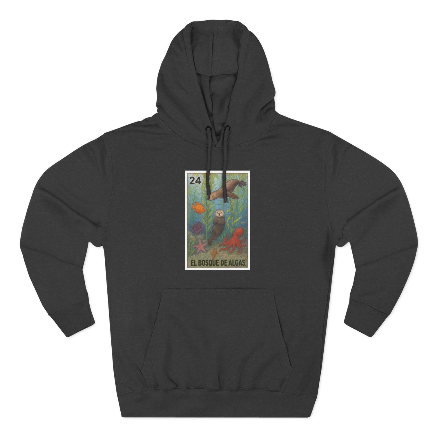 Kelp Forest Lotería Unisex - Pull-Over Cotton Blend Fleece Hoodie (El Bosque de Algas)