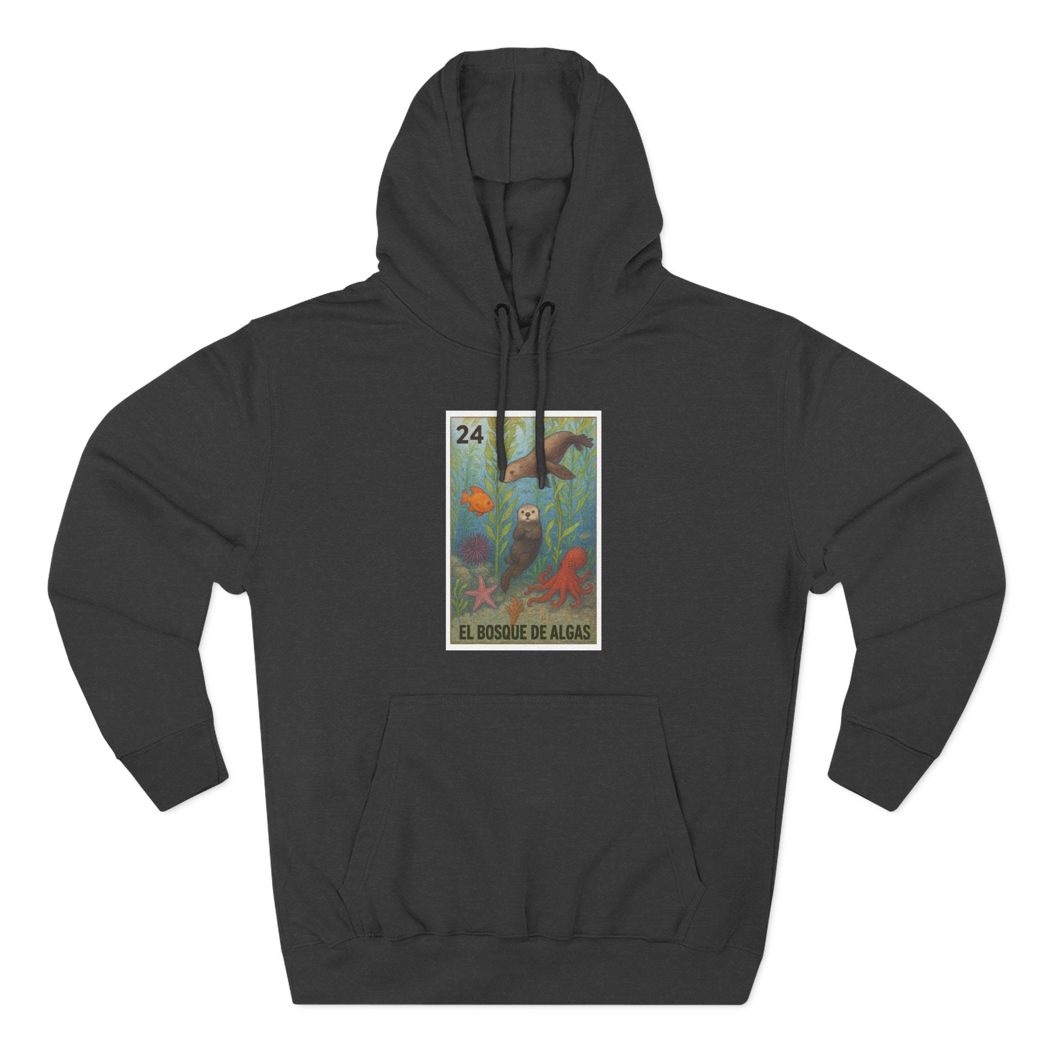 Kelp Forest Lotería Unisex - Pull-Over Cotton Blend Fleece Hoodie (El Bosque de Algas)