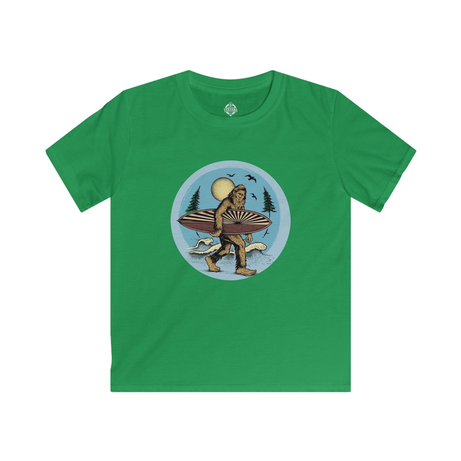 Ventana Sufsquatch by Thiago Bianchini Kids - Soft Style U.S. Cotton T-Shirt