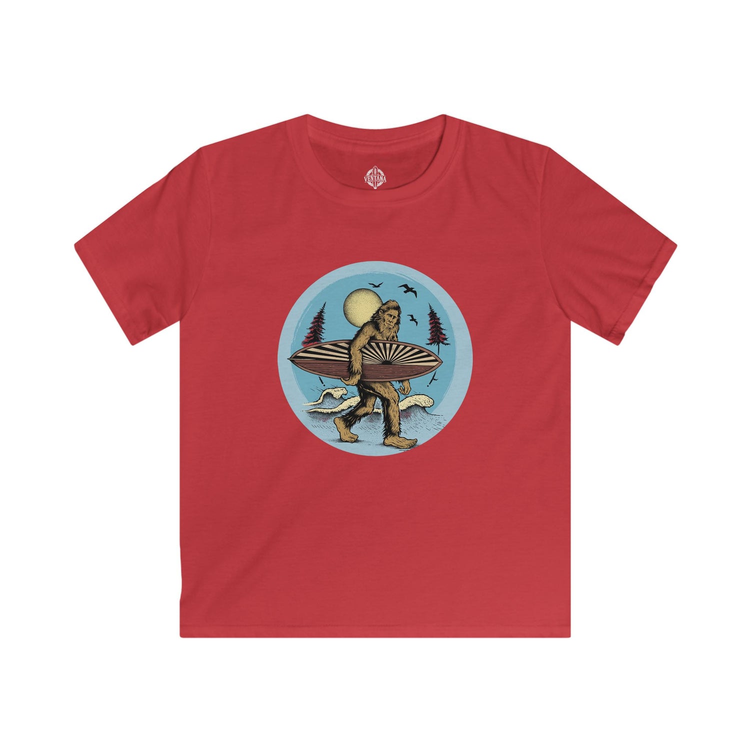 Ventana Sufsquatch by Thiago Bianchini Kids - Soft Style U.S. Cotton T-Shirt