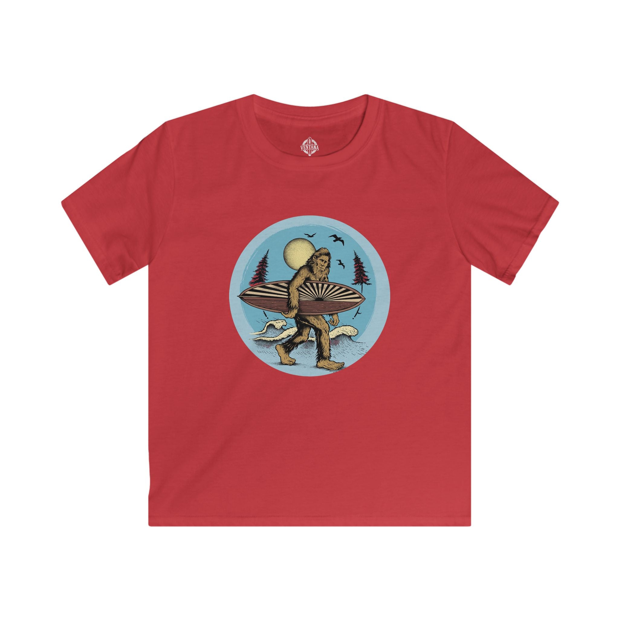 Ventana Sufsquatch by Thiago Bianchini Kids - Soft Style U.S. Cotton T-Shirt