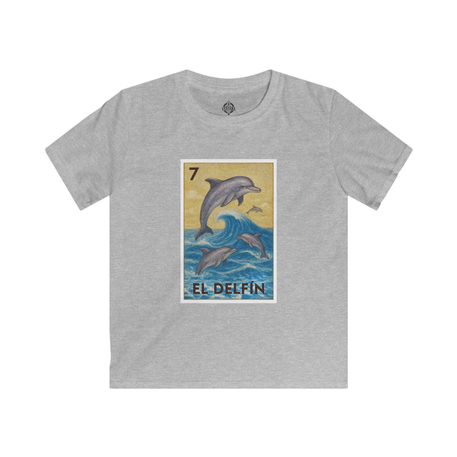 Dolphin Lotería Kids - Soft Style U.S. Cotton T-Shirt (El Delfín)