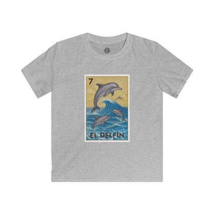 Dolphin Lotería Kids - Soft Style U.S. Cotton T-Shirt (El Delfín)