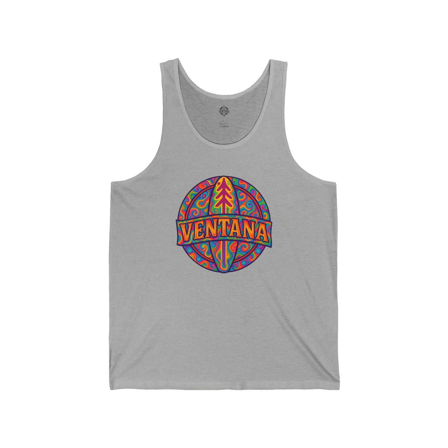 Ventana Psychedelic Treefish Logo - Cotton Jersey Tank Top Unisex