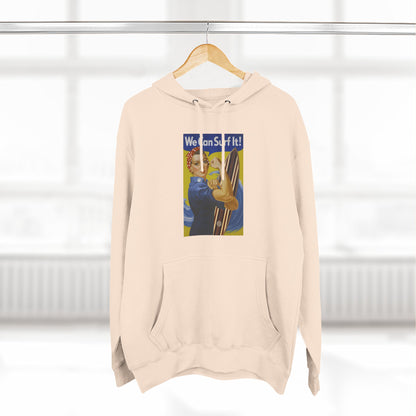 Rosie the Surfer - Pull-Over Cotton Blend Fleece Hoodie