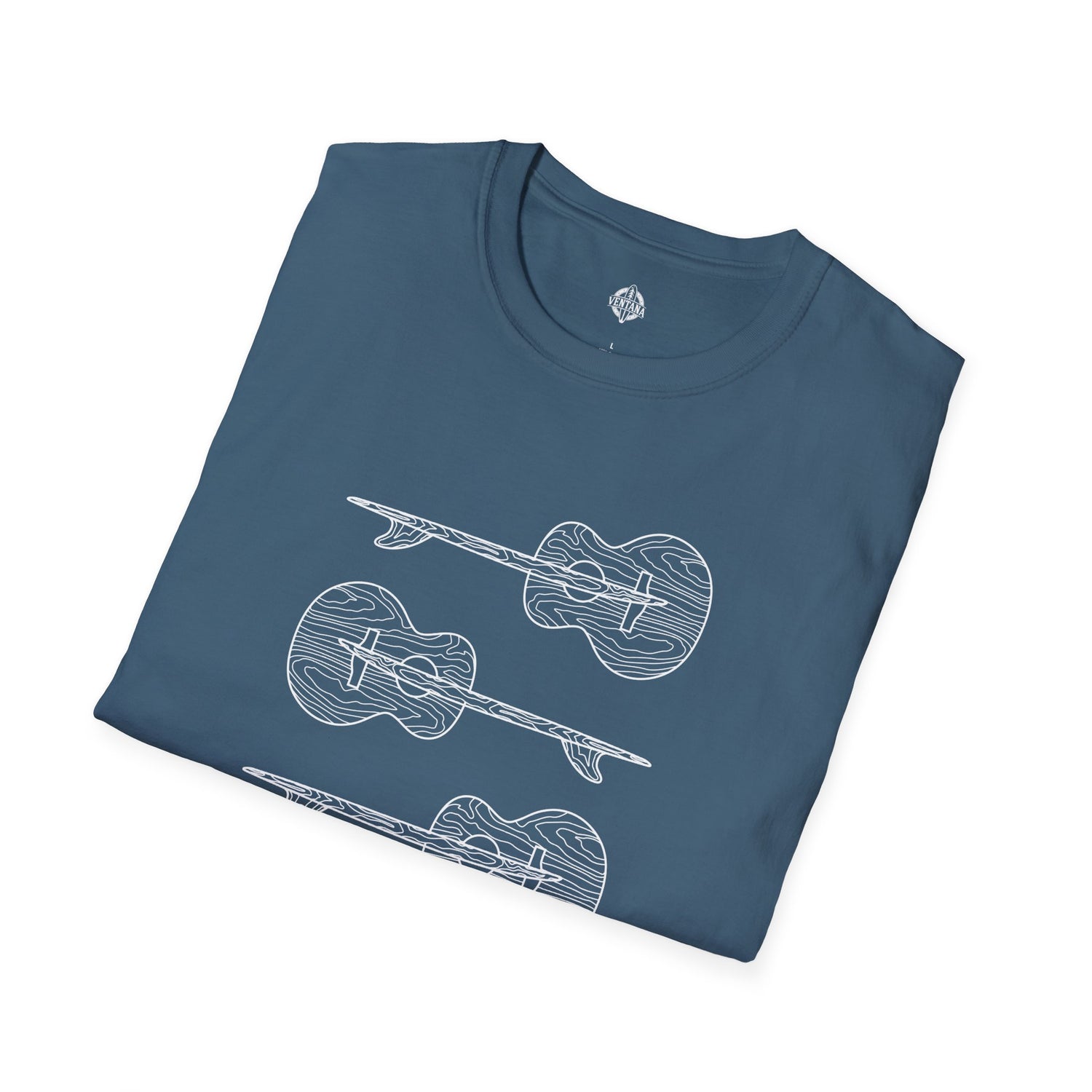 Ventana Santa Cruz Guitar Collab Unisex - Soft Style U.S. Cotton T-Shirt