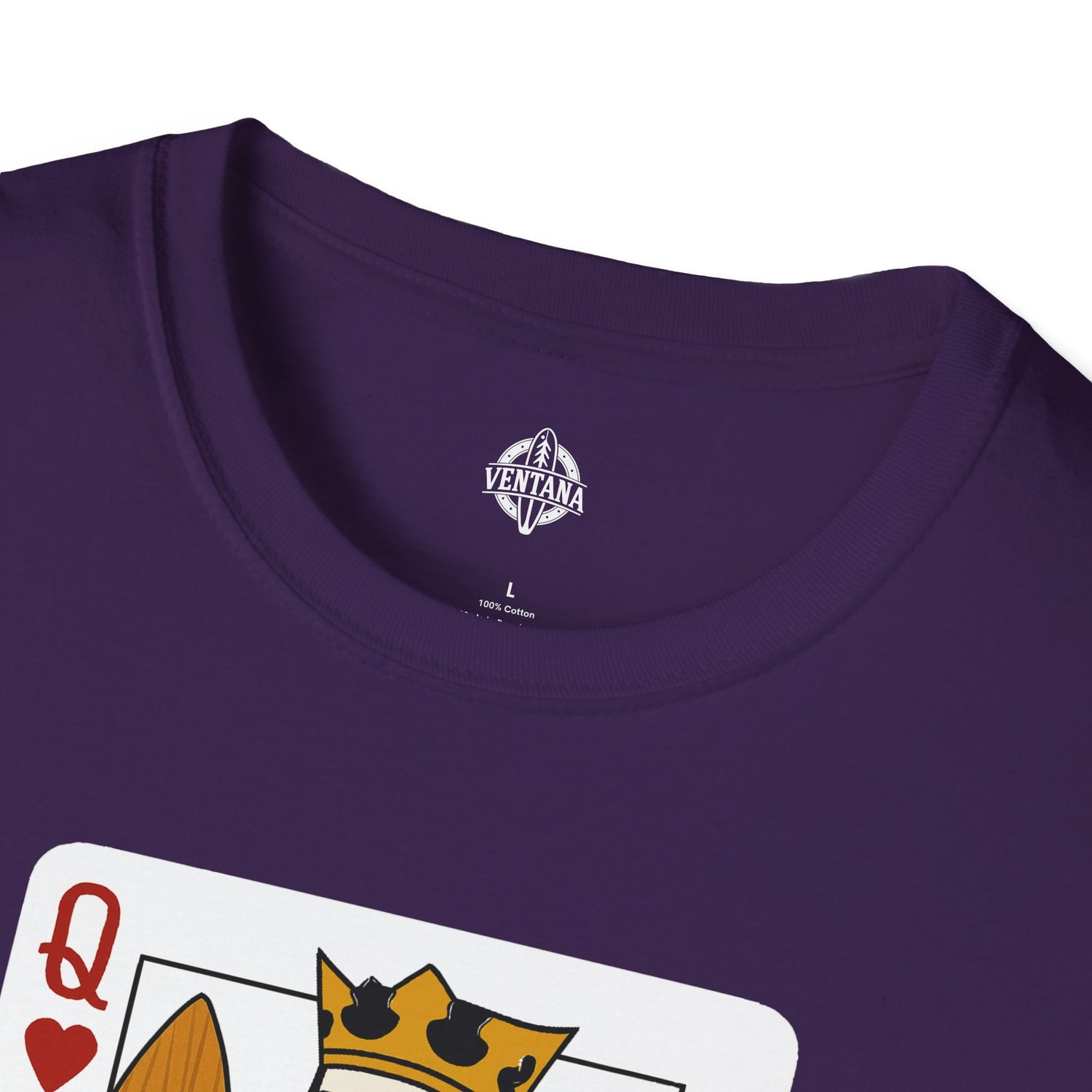 Queen of Hearts Surfer Unisex - U.S. Cotton T-Shirt