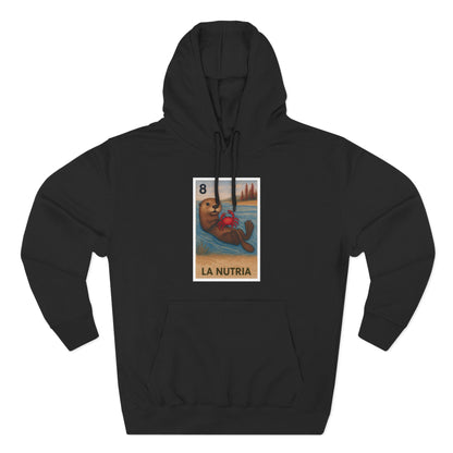 Sea Otter Lotería Unisex - Pull-Over Cotton Blend Fleece Hoodie (La Nutria)