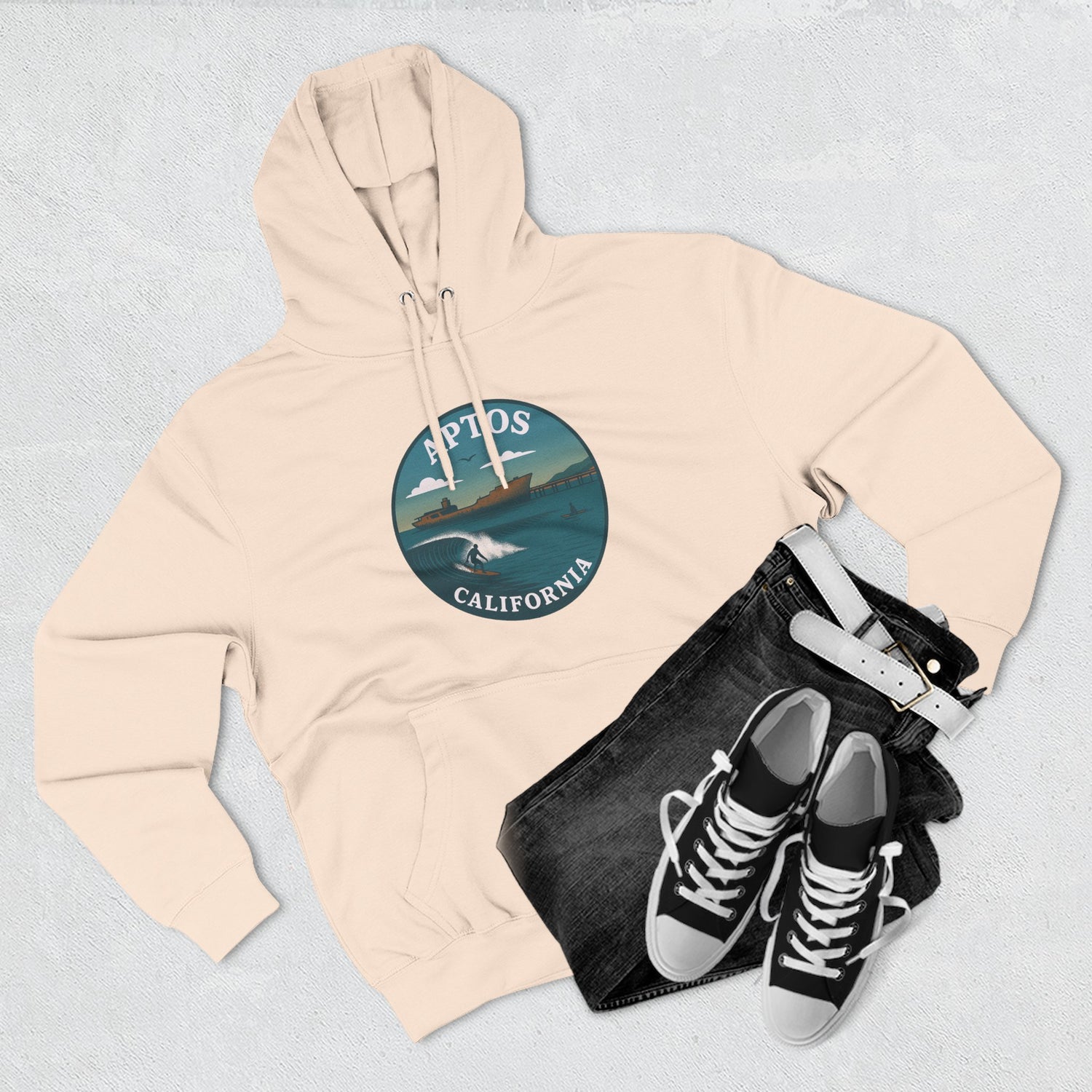 Aptos California Classic Unisex - Pull-Over Cotton Blend Fleece Hoodie