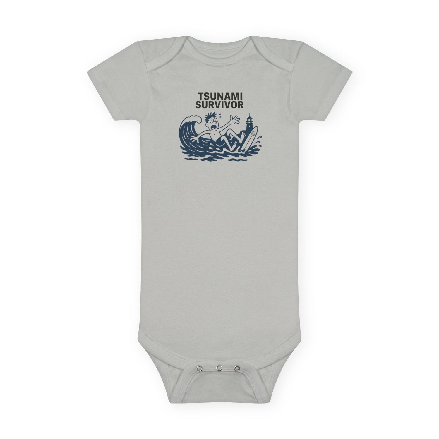 Tsunami Survivor - Baby Short Sleeve 100% Cotton Onesie