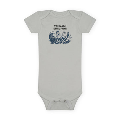Tsunami Survivor - Baby Short Sleeve 100% Cotton Onesie