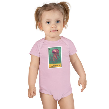 Sea Jelly Lotería - Baby Short Sleeve 100% Cotton Onesie (La Medusa)