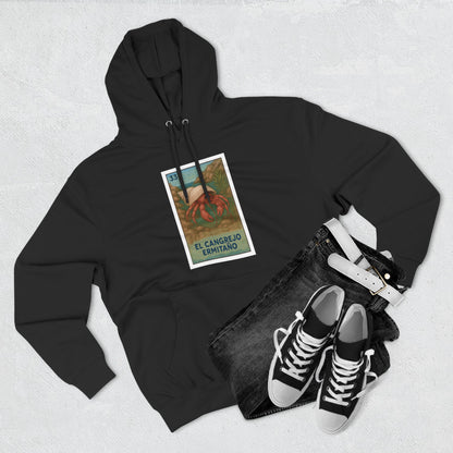 Hermit Crab Lotería Unisex - Pull-Over Cotton Blend Fleece Hoodie (El Cangrejo Ermitaño)