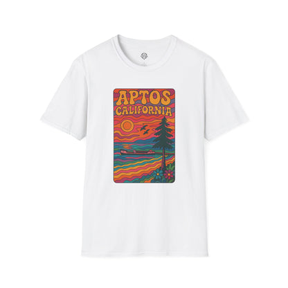 Aptos California Psychedelic Unisex - U.S. Cotton T-Shirt