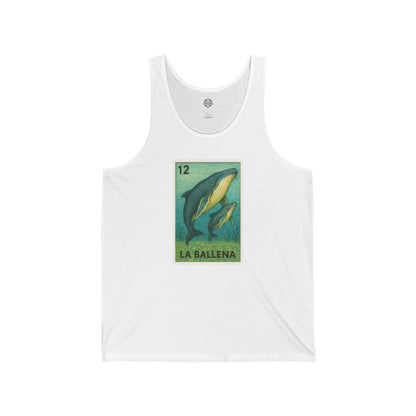 Whale Lotería - Cotton Jersey Tank Top Unisex (La Ballena)