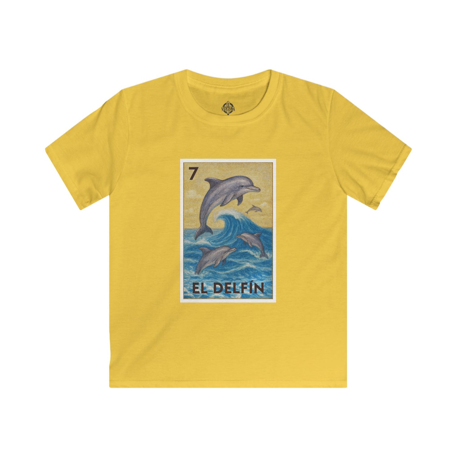 Dolphin Lotería Kids - Soft Style U.S. Cotton T-Shirt (El Delfín)