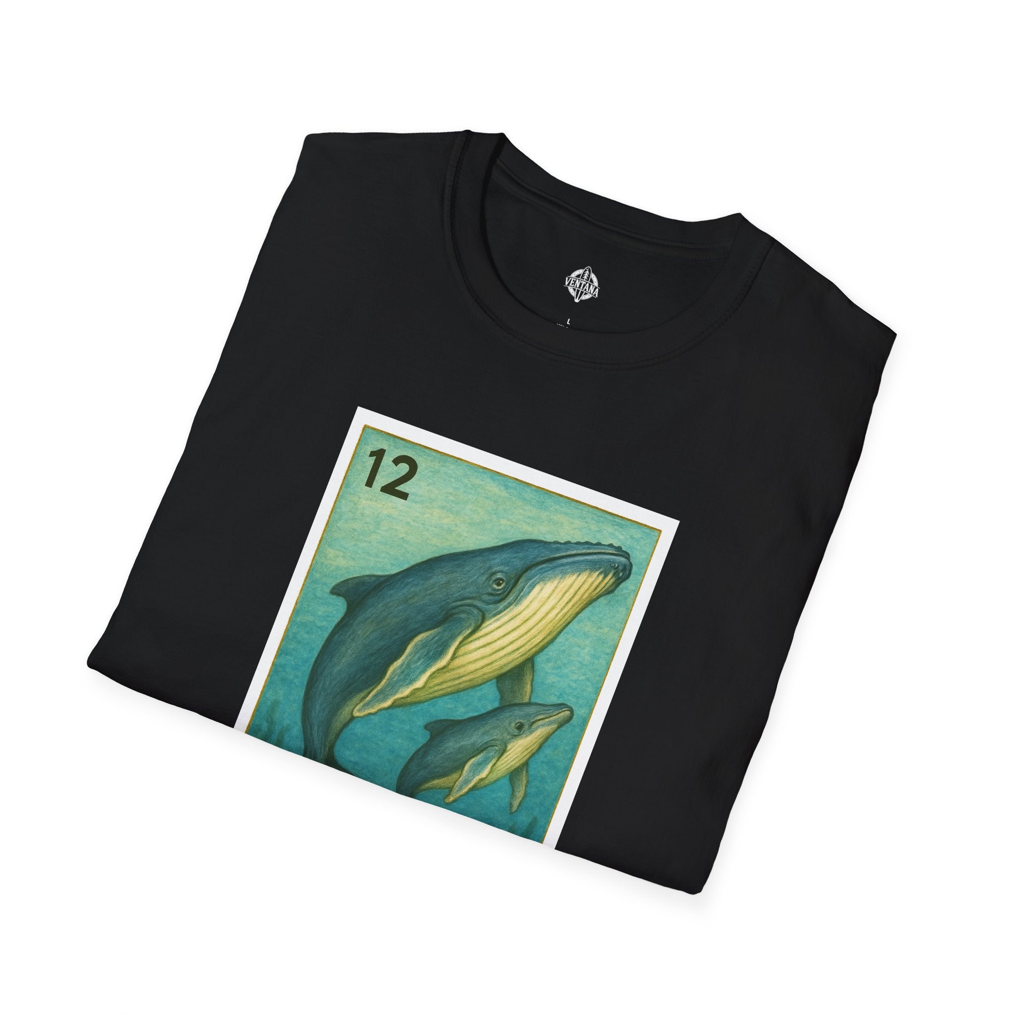 Whale Lotería Unisex - Soft Style U.S. Cotton T-Shirt (La Ballena)