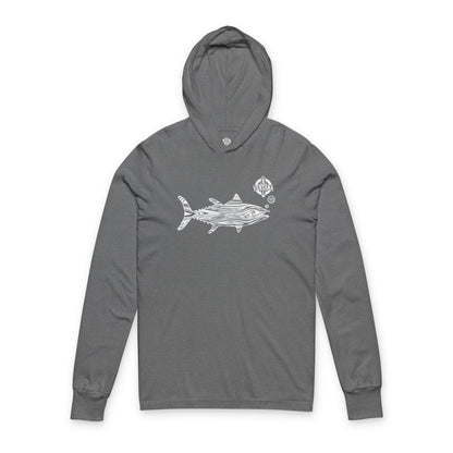 Ventana Wooden Tuna Unisex - Cotton Long Sleeve Hooded T-Shirt