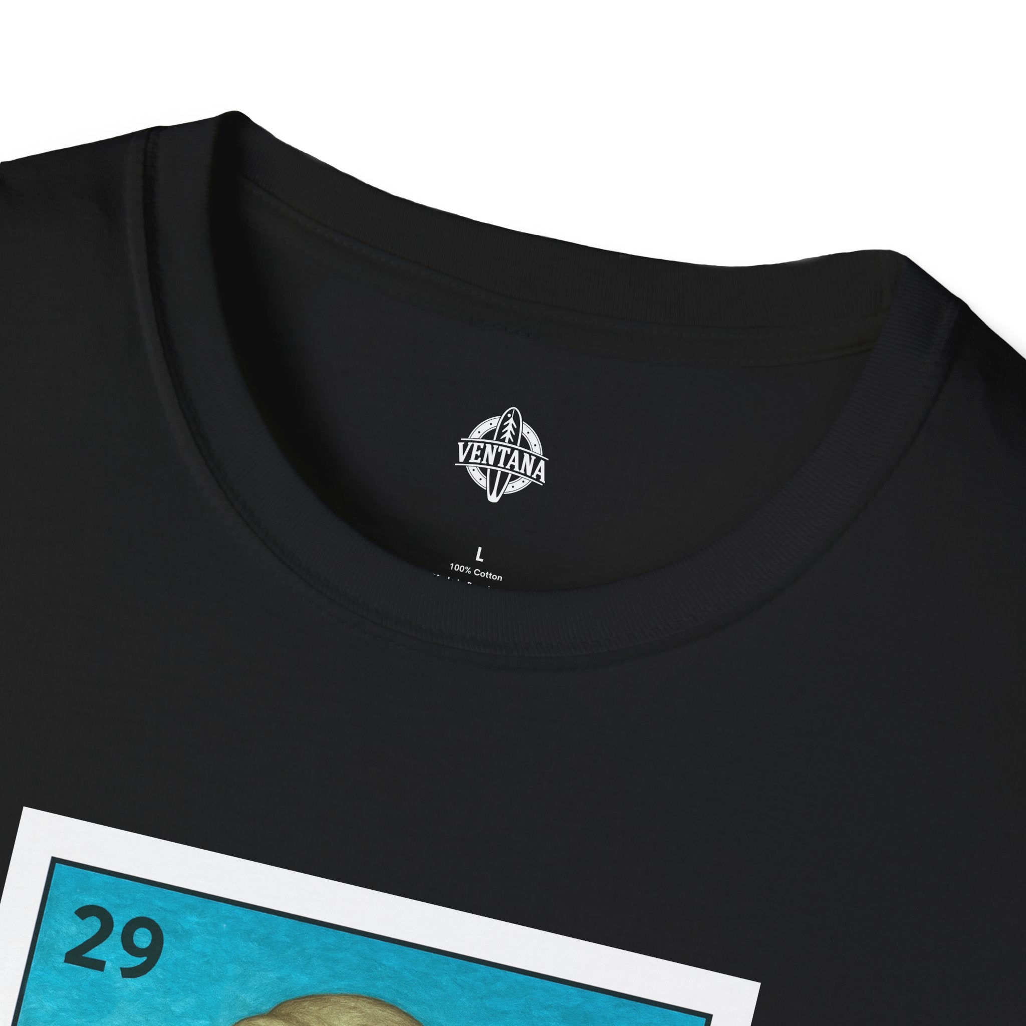 Elephant Seal Lotería Unisex - Soft Style U.S. Cotton T-Shirt (El Elefante Marino)