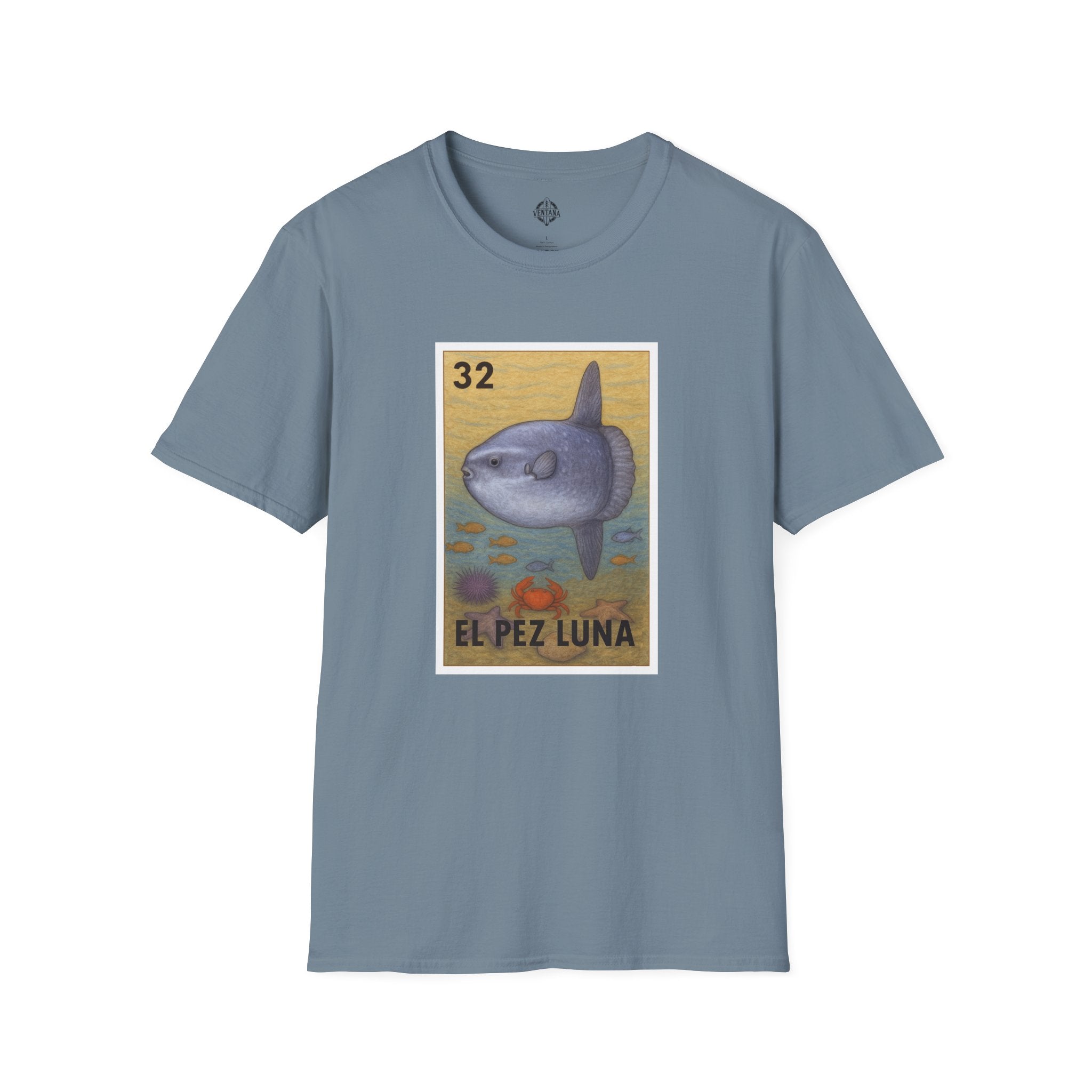 Sunfish Lotería Unisex - Soft Style U.S. Cotton T-Shirt (El Pez Luna)