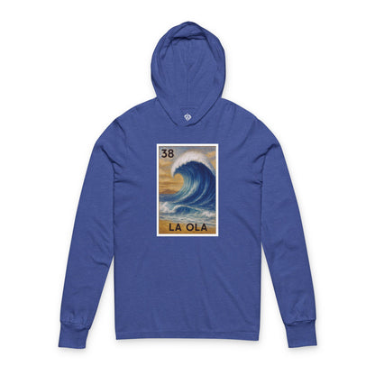 Wave Lotería Unisex - Cotton Hooded Long Sleeve Hooded T-Shirt (La Ola)
