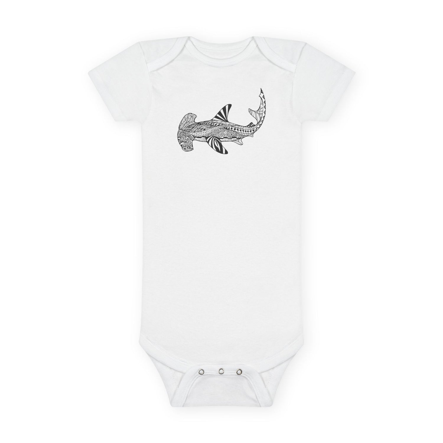 Ventangle Hammerhead - Baby Short Sleeve 100% Cotton Onesie