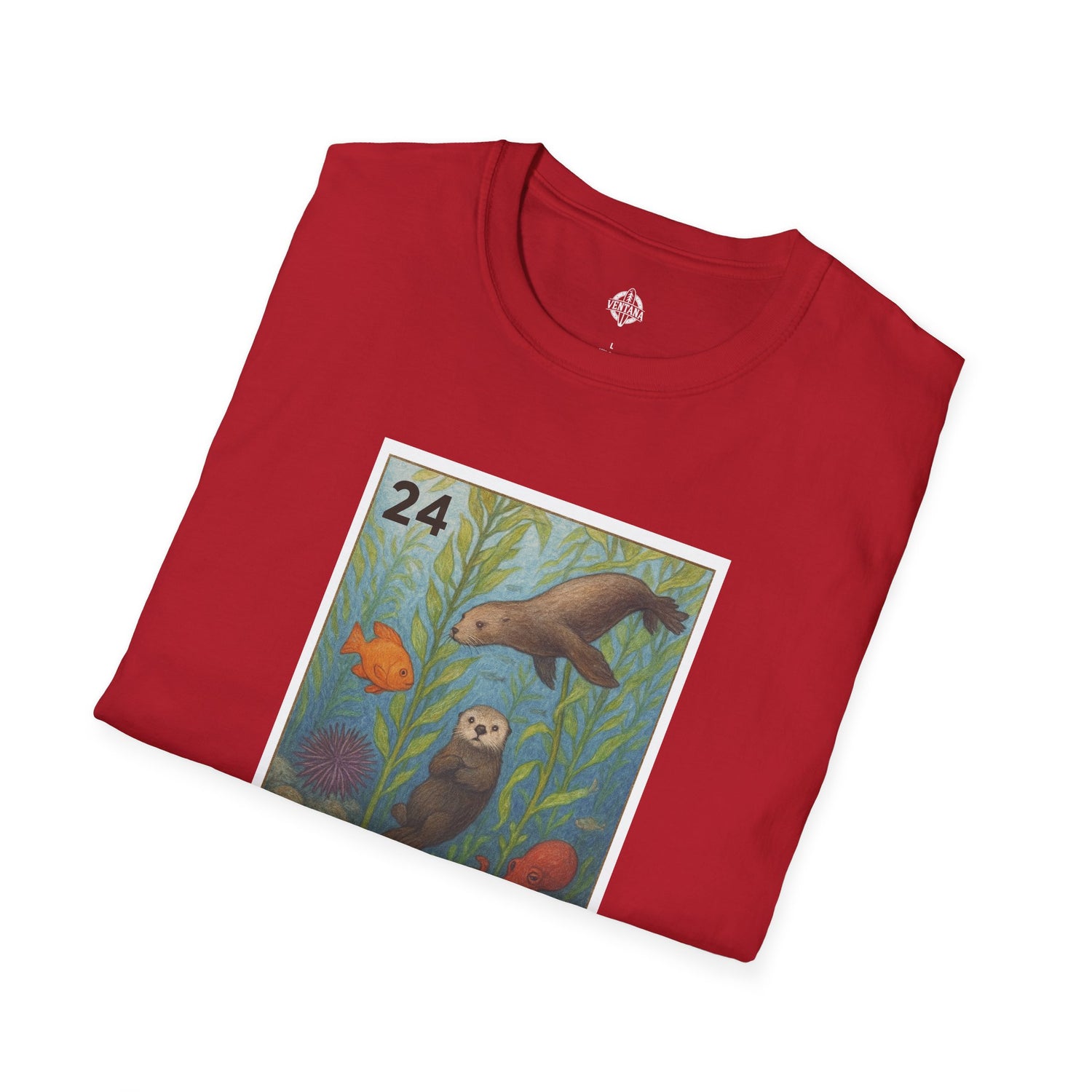 Kelp Forest Lotería Unisex - Soft Style U.S. Cotton T-Shirt (El Bosque de Algas)