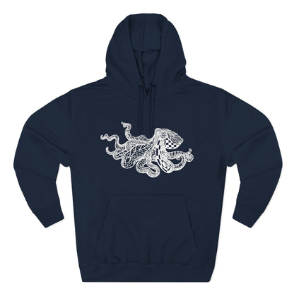 Ventangle Octopus Unisex - Pull-Over Cotton Blend Fleece Hoodie