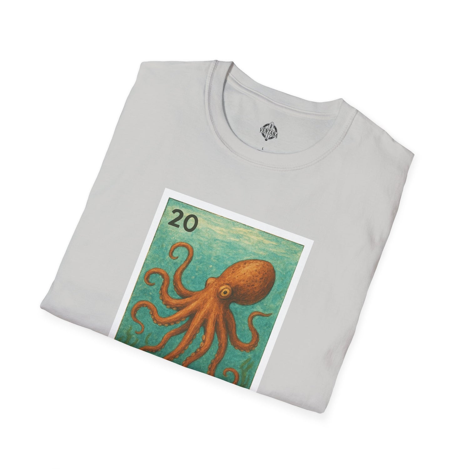 Octopus Lotería Unisex - Soft Style U.S. Cotton T-Shirt (El Pulpo)