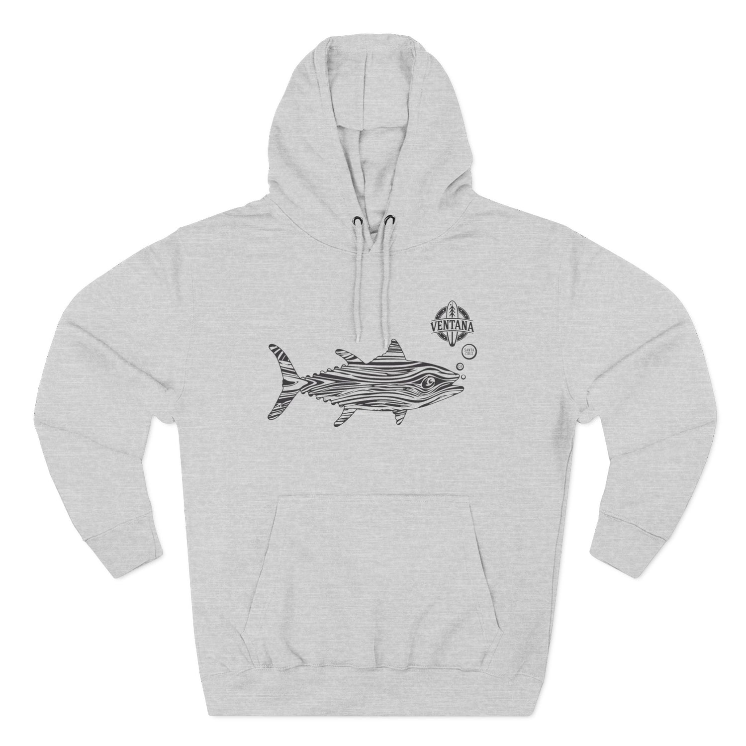Ventana Wooden Tuna Unisex - Pull-Over Cotton Blend Fleece Hoodie