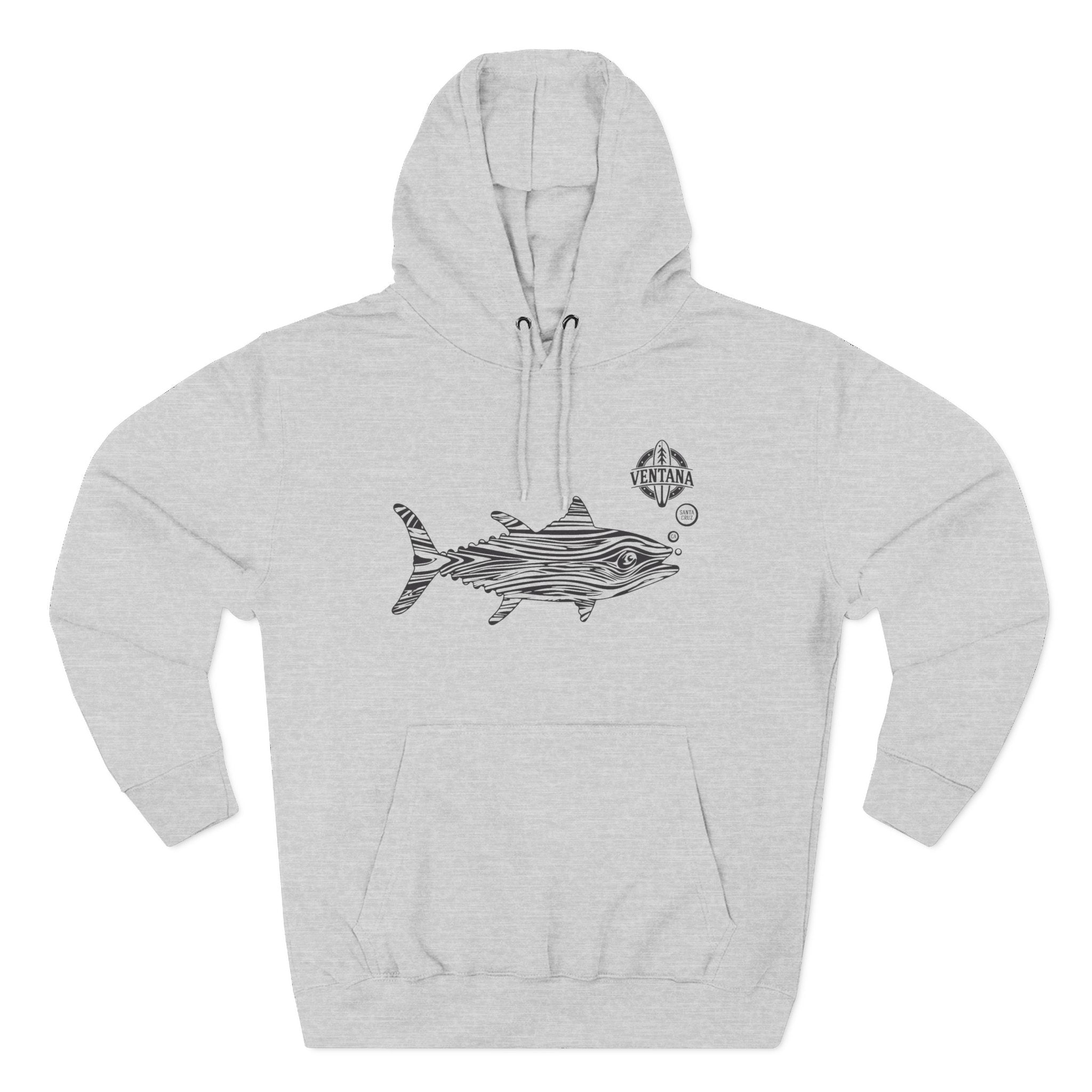 Ventana Wooden Tuna Unisex - Pull-Over Cotton Blend Fleece Hoodie