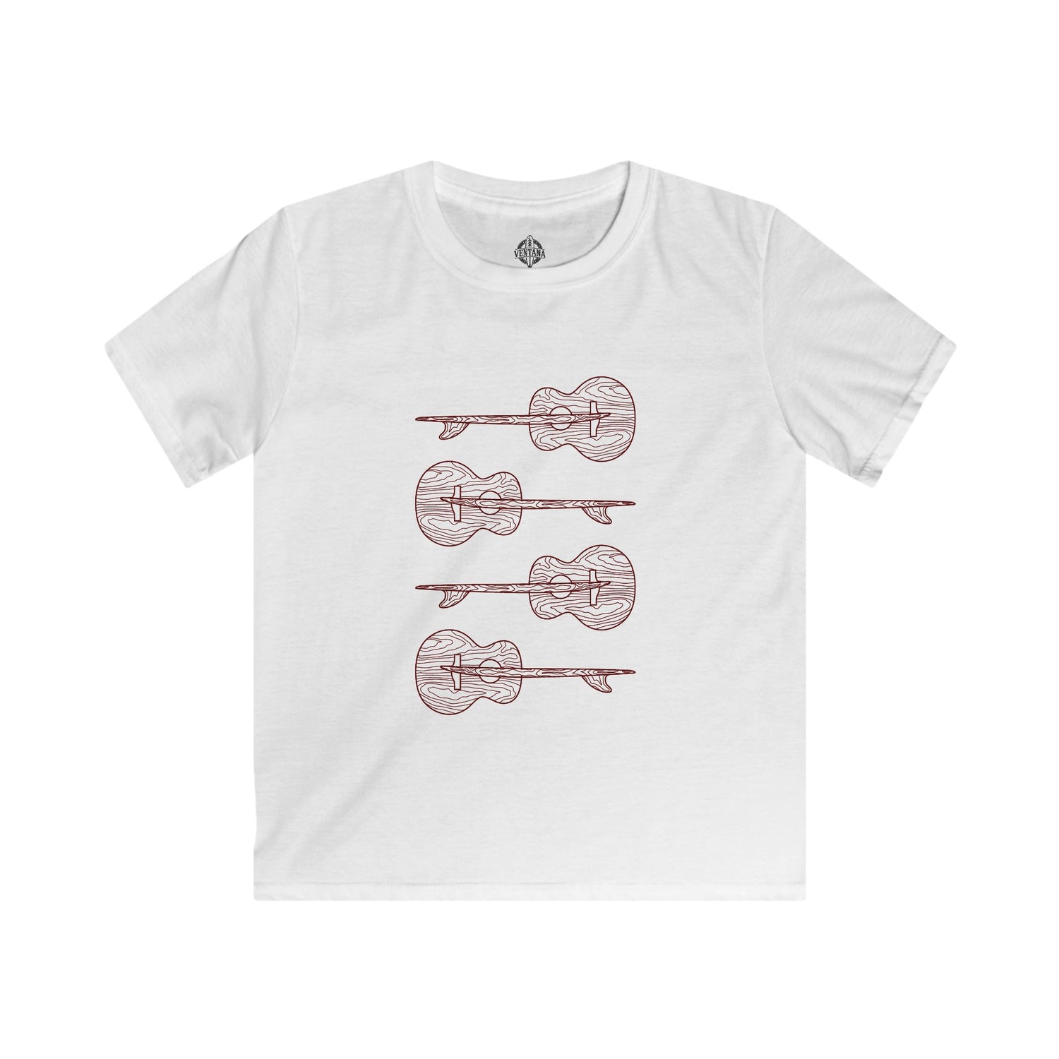 Ventana Santa Cruz Guitar Collab Kids - Soft Style U.S. Cotton T-Shirt