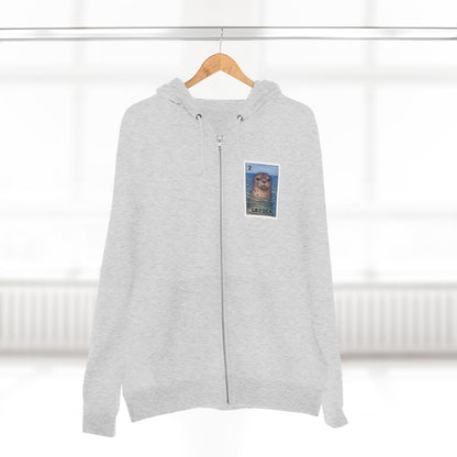 Seal Lotería Unisex - Zip Cotton Blend Fleece Hoodie (La Foca)