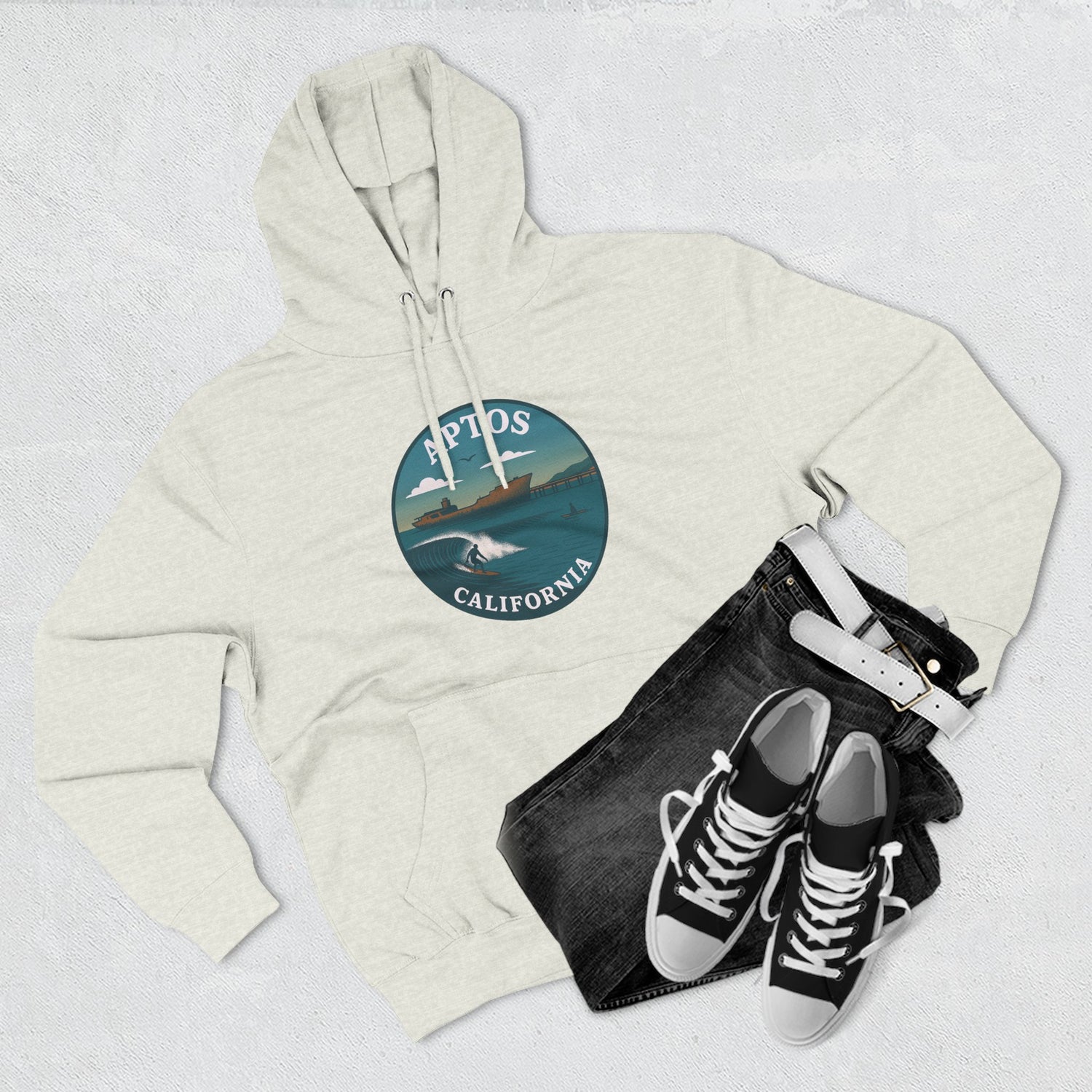 Aptos California Classic Unisex - Pull-Over Cotton Blend Fleece Hoodie