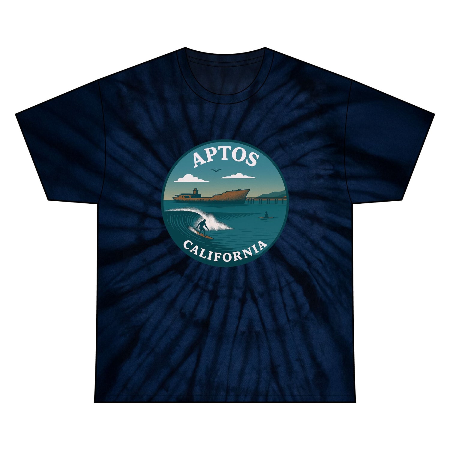 Aptos California Classic Unisex Tie Dye - 100% Cotton T-Shirt