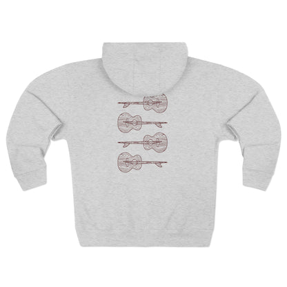 Ventana Santa Cruz Guitar Collab Unisex - Zip Cotton Blend Fleece Hoodie