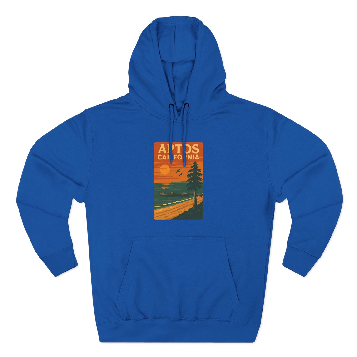 Aptos California Sunset Unisex - Pull-Over Cotton Blend Fleece Hoodie