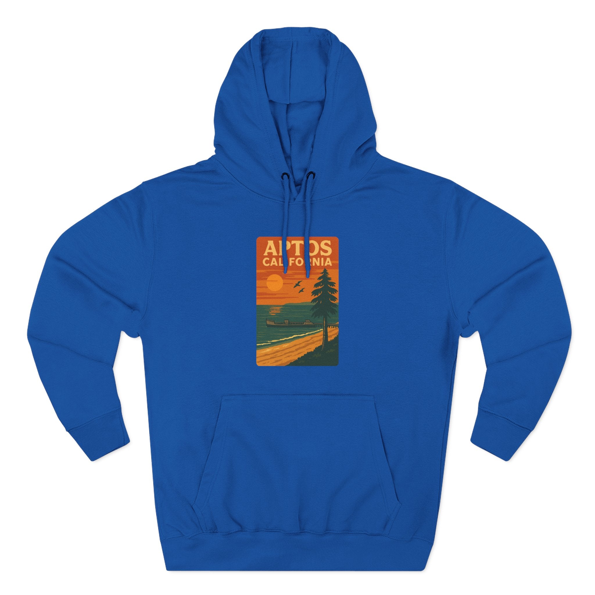 Aptos California Sunset Unisex - Pull-Over Cotton Blend Fleece Hoodie