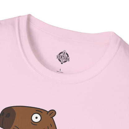 Capybara Surfer Unisex - Soft Style U.S. Cotton T-Shirt