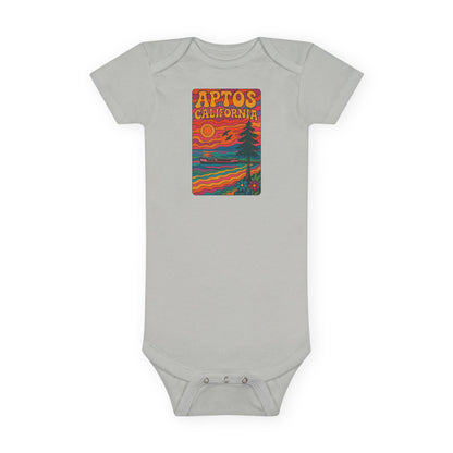 Aptos California Psychedelic - Baby Short Sleeve 100% Cotton Onesie