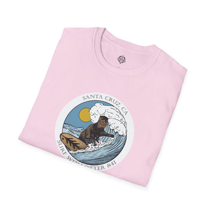 Surf with Otter 841 by Thiago Bianchini Unisex - Soft Style U.S. Cotton T-Shirt