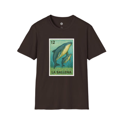 Whale Lotería Unisex - Soft Style U.S. Cotton T-Shirt (La Ballena)