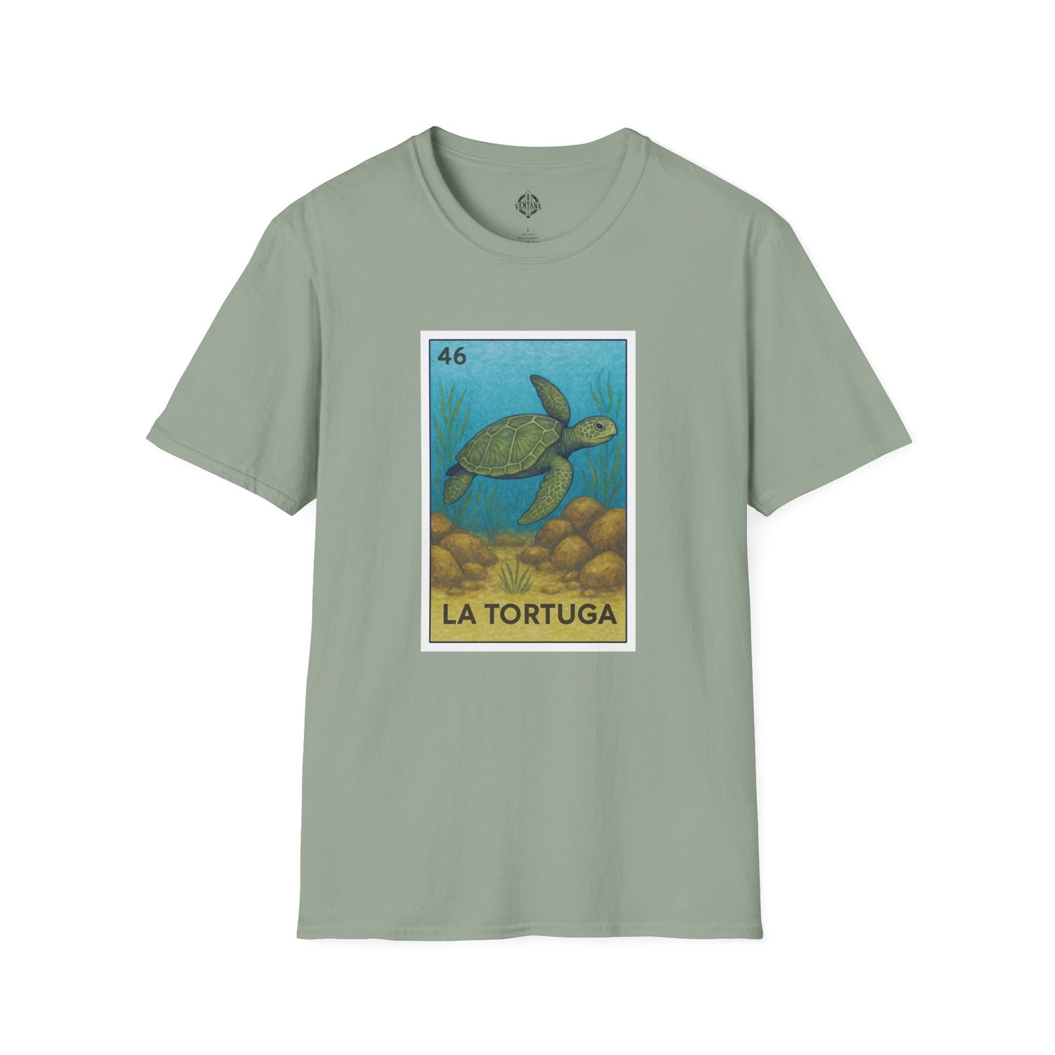 Turtle Lotería Unisex - Soft Style U.S. Cotton T-Shirt (La Tortuga)