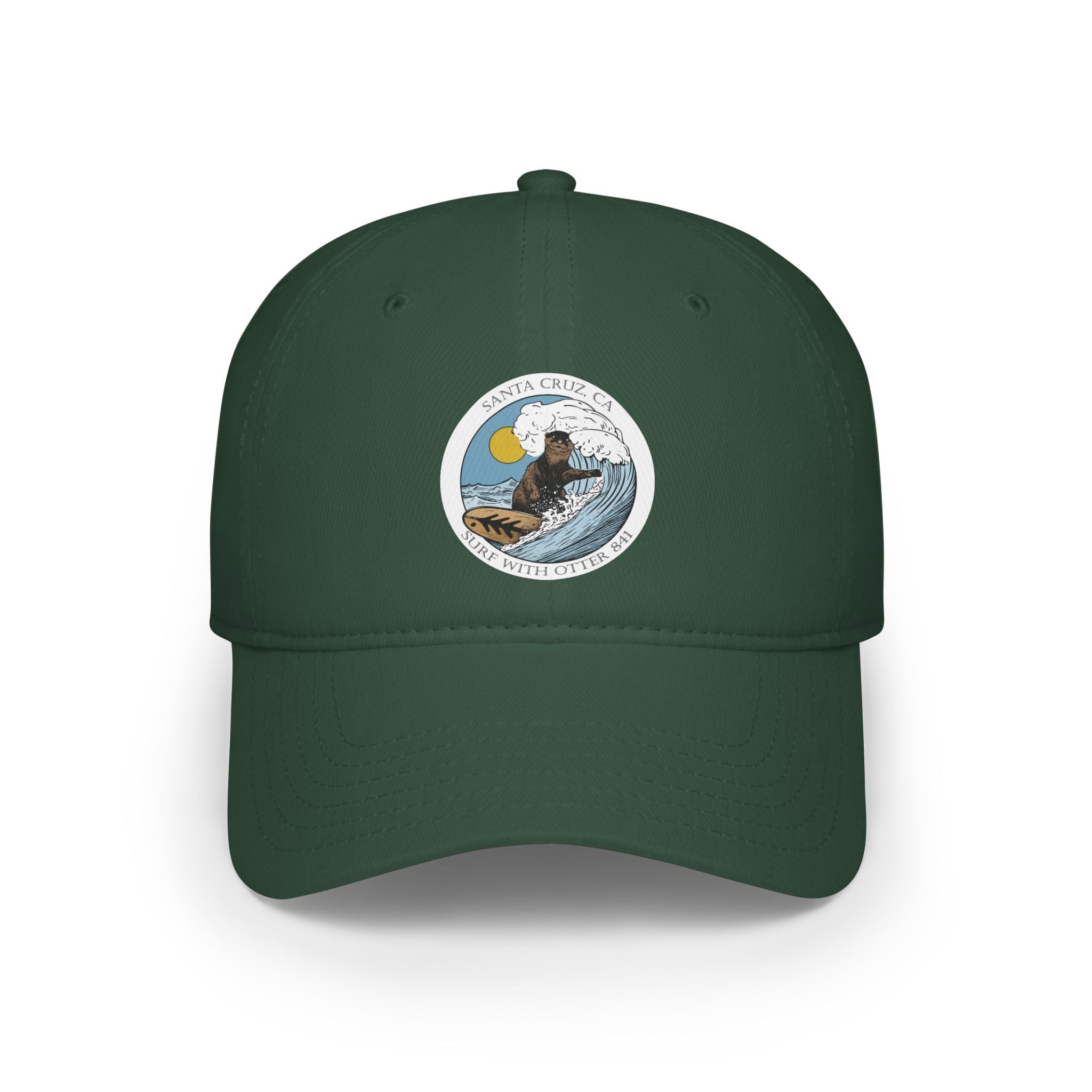 Surf with Otter 841 by Thiago Bianchini - 100% Cotton Baseball Cap