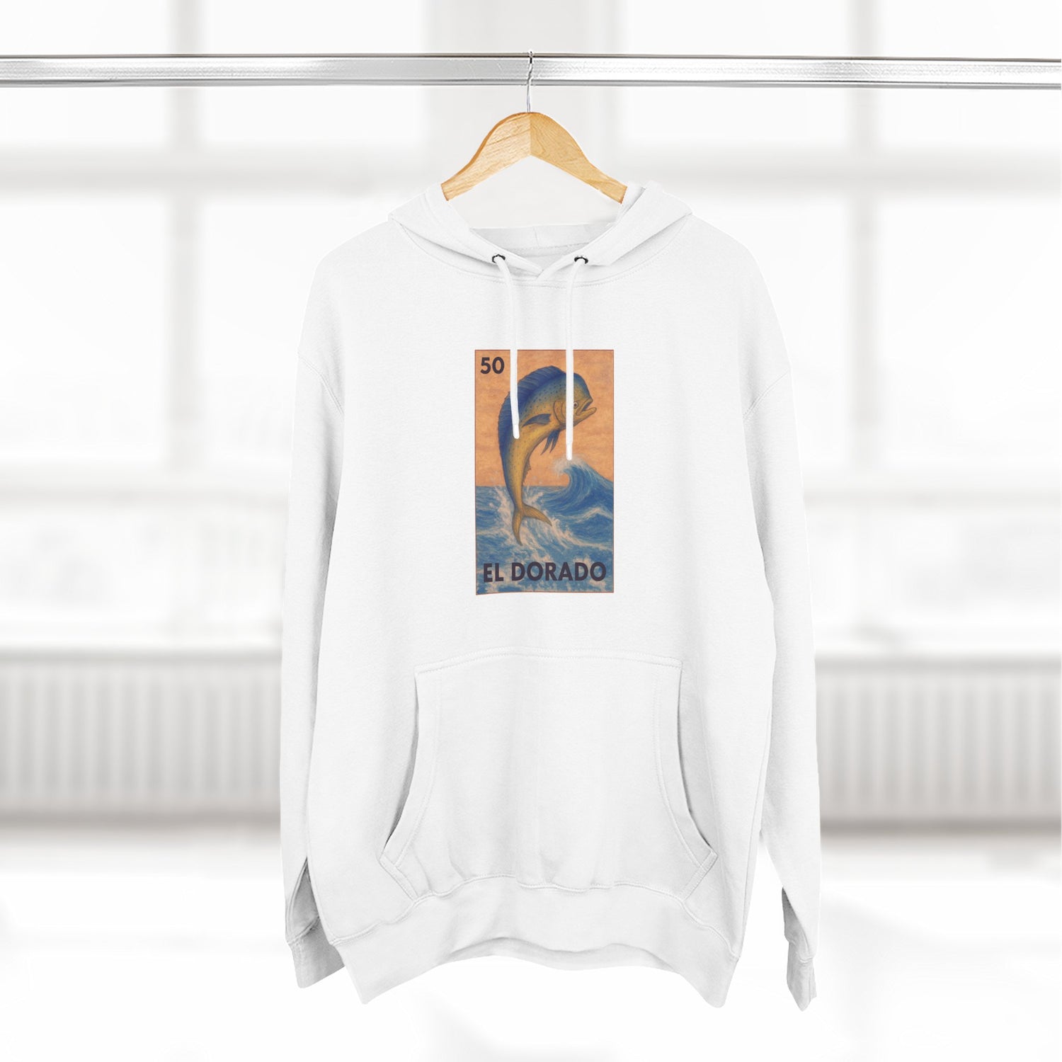 Dorado Lotería Unisex - Pull-Over Cotton Blend Fleece Hoodie (El Dorado)