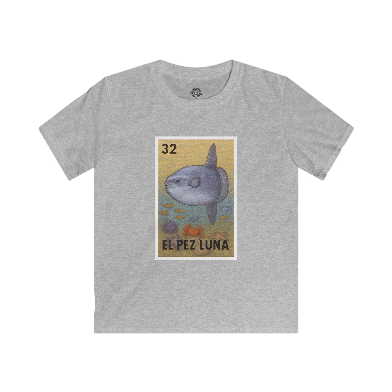 Sunfish Lotería Kids - Soft Style U.S. Cotton T-Shirt (El Pez Luna)